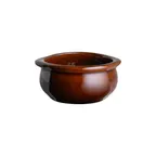 image of Steelite DCI12CLB - 12 oz Soup Bowl, 4½" Dia x 2¼" H, 5" Handle, Brown Ceramic Oven Safe - 1 Dozen