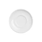 image of Steelite DCI138UW Cappuccino Saucer, Ultra White Ceramic, 5-3/4" Dia x 1-1/4" H, Stackable - 1 Dozen