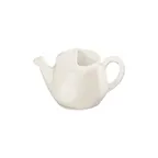image of Steelite DCI182W Teapot, 16 oz White Ceramic, 6" L x 4" W, Oven/MW Safe, Lead‑Free, No Lid - 1 Dozen
