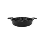 image of Steelite DCI590BI - 24 oz Ceramic Baking Dish, 9-1/8"×7"×2-1/4" Black Iron Glaze Handles - 1 Dozen