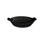 image of Steelite DCI615BK - 16 oz Black Ceramic Pasta Bowl, 8" Dia x 1½" H, Oven/Microwave Safe - 1 Dozen