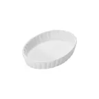 image of Steelite DCI825UW - White Oval 5 oz Dess Dish Ceramic 5-1/4" L x 4" W x 1-1/8" H O/M Safe - 1 Dozen