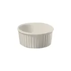 image of Steelite DCI844W White Ceramic Ramekin 2‑Oz, 2½" Dia x 1¼" H, Fluted, Oven/MW Lead‑Free - 1 Dozen