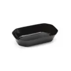 image of Steelite DFBCC10610 - 1.5 Qt Acrylic Plastic Bowl, Cut‑Corner, 10" x 6" x 2", Black - 6/Case