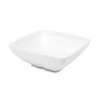 image of Steelite DFBSQ10ME020 - Square 10" x 10" x 3-1/4" Melamine Bowl, 3.25 Qt White Finish - 5/Case