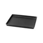 image of Steelite DFTRC1210LT010 Tray, 12" x 10" x 1" Rectangular Melamine, Black Linen Finish - 10/Case