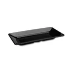 image of Steelite DFTRC128AS010 Rectangular Bakery Tray, 12" x 8" x 1.5" Black Melamine - 10/Case