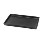 image of Steelite DFTRC1410LT010 Rectangular Food Display Tray, 14" W x 10" D x 1" H, Black Melamine, 10/Case