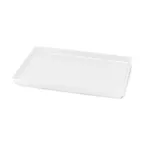 image of Steelite DFTRC1410LT020 Bakery Display Tray, Rectangular White Melamine, 14" W x 10" D x 1" H - 10/Case