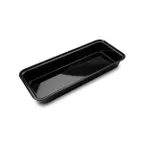 image of Steelite DFTRC15810 Market Bakery Tray, 15" W x 8" D x 1" H Rectangular Black Acrylic - 6/Case