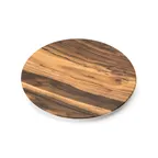 image of Steelite DFTRD17AC Round 17" Acacia Bakery Display Tray, Melamine, Tan Finish, 11"-17" Size - 2/Case