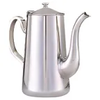 image of Steelite DW1264 2-qt 18/10 Stainless Coffee Pot with Lid, 10"W x 5"D x 9.5"H, 39-74 oz, DW Haber