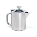image of Steelite DW7114QSS - 14-Oz Tower Coffee Pot with Lid, 18/10 Stainless Steel, 8-17 Oz, Haber Finish