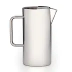 image of Steelite DW7564QSS Pitcher - 2-Quart (64-95 oz), 7.25" W x 4.5" D x 8.5" H, 18/10 Steel Handle