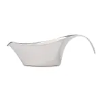 image of Steelite DW8008SS - 8 Oz Sauce Boat, 8.375"W x 4.75"D x 2.75"H 18/10 Stainless Steel Unique - 6/Case