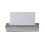 image of Steelite DWFB11523GW Large Menu Card Holder, 1" x 1" x 4.5" H, Grey Wash Wood - 1 Dozen