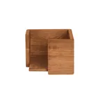 image of Steelite DWFBWDNH475T - Napkin Holder, 5.75" x 5.75" x 4" Teak Wood, DW Haber Fusion Buffet