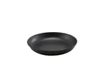image of Steelite GWSCP24BKV - Coupe Plate, 9.75" Black Stainless Steel Vintage, Dishwasher Safe - 1 Dozen