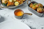 image of Steelite GWSMSL8V Mini Sauce Pan, 6.5 Oz 6.5x3.125x3.375 In, Stainless Steel, Vintage - 6/Case