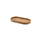 image of Steelite GWWVTV23L Oval Tray, 9" x 4.375" Wood Veneer Light In Tans, Wood - 6/Case
