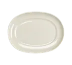 image of Steelite HL12252100 - 14" Oval Ivory China Platter with Rolled Edge - 1 Dozen