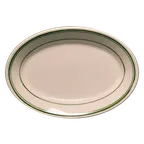 image of Steelite HL1521 - Rolled Oval Platter, 8.125" x 5.625", Green, China, Dishwasher/Oven Safe - 36/Case