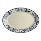 image of Steelite HL15741008 China Platter, 13.38" x 9.25", White/Homer/Ivory/BlueMex, Rolled Edge - 1 Dozen