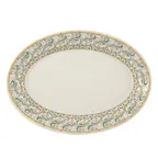 image of Steelite HL15763912 Rolled Edge Oval China Platter, 13.375" x 9.25" x 1.5" - 1 Dozen