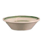 image of Steelite HL1621 - Rolled Edge Fruit Bowl, 4.25" 4.5 oz, Green Band China, Dishwasher Safe - 36/Case