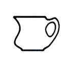 image of Steelite HL17500 Creamer Pitcher, 5-1/4 oz Capacity, Handled China Homer, Unique - 1 Dozen