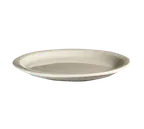 image of Steelite HL25900 Oval China Platter 9-3/4" x 8" Homer Ivory Undecorated Narrow Rim - 1 Dozen