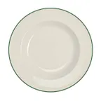 image of Steelite HL38063930 - 20 oz Round Pasta Bowl, 11" x 1.625" China, Green Line Finish - 1 Dozen