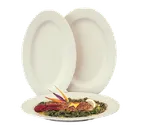 image of Steelite HL38200 Oval China Platter, 15" x 8-3/4", Narrow Rim, Homer Collection - 1 Dozen