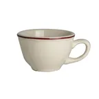 image of Steelite HL5080866 - 7.25 Oz Maroon China Cup 3.75"×2.5", Oven Safe 500°F, Non‑Stack - 36/Case