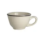 image of Steelite HL508847 - 7.25 oz Black China Cup, 3.75" x 2.5", Edge, Dishwasher Safe 500°F - 36/Case