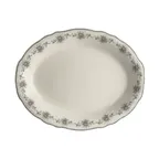 image of Steelite HL52563877 - Oval China Platter, 10" x 7.75", Slate, Dishwasher/Oven Safe 500°F - 24/Case