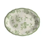 image of Steelite HL52563885 Oval China Platter 10" x 7.75" Marisa Green Dishwasher/Oven Safe 500°F - 24/Case