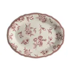 image of Steelite HL52663886 - Oval China Platter 11.75" x 8" Maroon, Dishwasher/Oven Safe 500°F - 1 Dozen