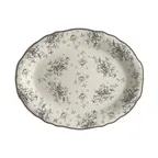 image of Steelite HL52663887 Oval China Platter, 11.75" x 8" Liliana Slate Safe to 500°F, Scalloped - 1 Dozen