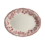 image of Steelite HL52763876 China Platter, 12.625" x 9.75", Maroon, Dishwasher & Oven Safe 500°F, 1 Dozen