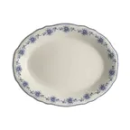 image of Steelite HL52763879 Oval China Platter, 12.625" x 9.75" Blue, Dishwasher/Oven Safe 500°F, 1 Dozen