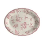 image of Steelite HL52763883 Oval China Platter, 12.625" x 9.75", Dishwasher/Oven Safe 500°F, Carolyn Design - 1 Dozen
