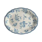image of Steelite HL52763884 - Oval China Platter 12.625" x 9.75" Blue, Dishwasher/Oven Safe 500°F, 1 Dozen