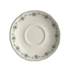 image of Steelite HL58063877 5.625" Round China Giselle Slate Saucer, Scalloped, Dishwasher/Oven Safe 500°F - 36/Case