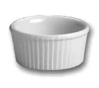 image of Steelite HL834122AWHA - 4 Oz White Hall China Ramekin, 3-1/4" Diameter, Fluted Round, 1 Dozen
