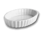 image of Steelite HL8530AWHA - Oval Fluted China Ramekin, 6-1/2 oz (6" x 4-1/2" x 1"), White, 1 Dozen