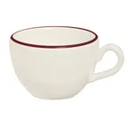image of Steelite HL99563931 Low Cup 8 oz Maroon China, 4.375" x 3.625" x 2.5" - 1 Dozen