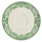 image of Steelite HL99663925 - 6.5" Round China Saucer, Willow Rim Green, RE & NR, Sold Per Dozen - 1 Dozen