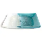 image of Steelite KMK1033SHMBP - Square 13" x 13" Resin Charger Tray, Blue Pearl Finish, Dishwasher‑Safe