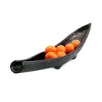 image of Steelite KMK2058ES - Palm Bark Serving & Display Tray, 19" x 5" Free‑Form Resin, Black Finish